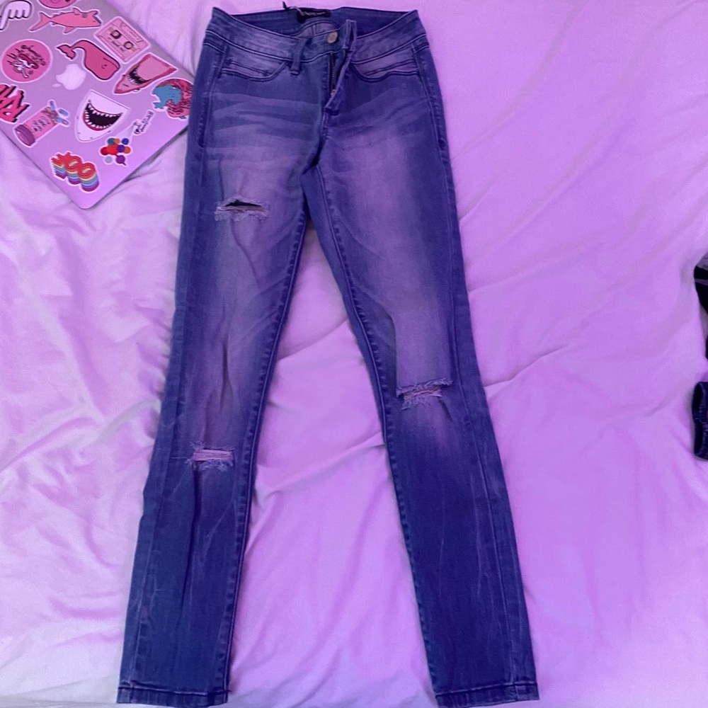 Skinny ripped Bebe jeans